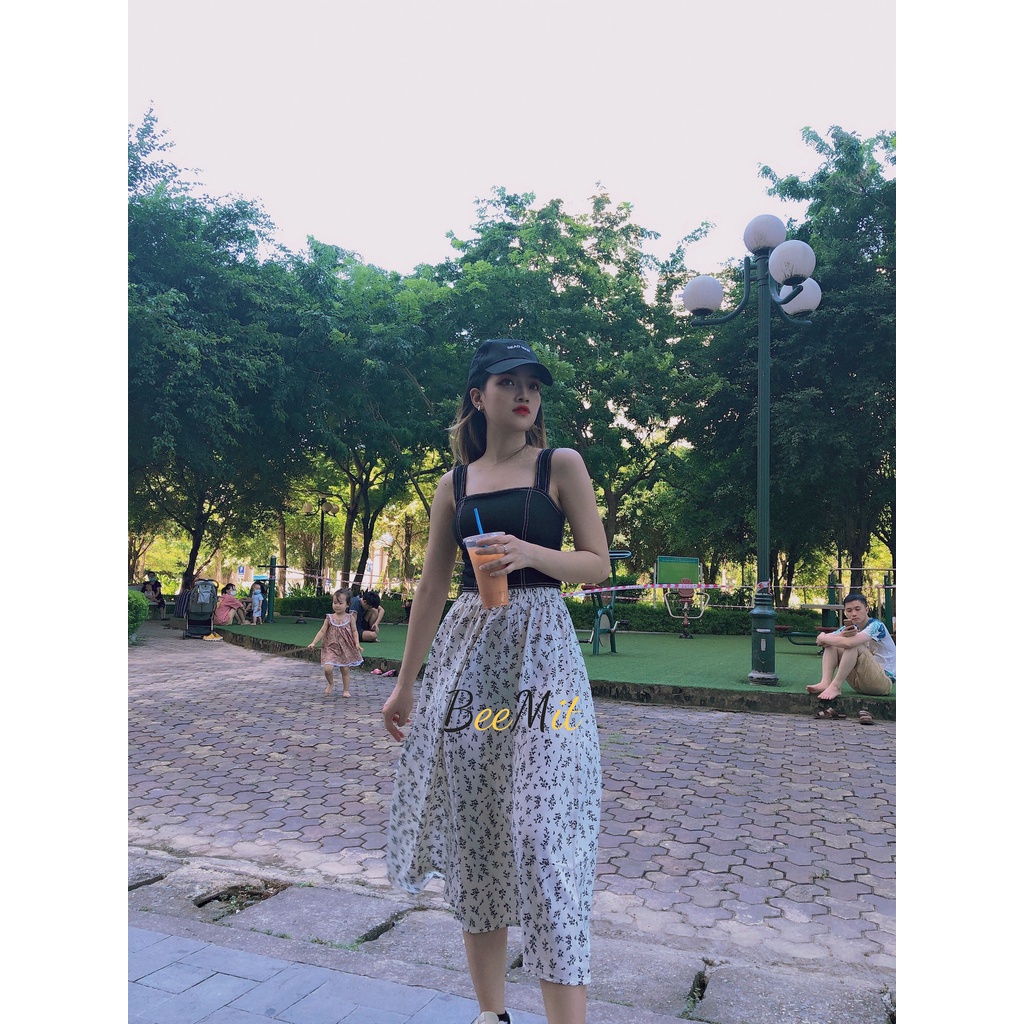Chân váy hoa nhí dáng dài Midi Phong Cách Hàn Quốc trẻ trung BeeMit | BigBuy360 - bigbuy360.vn