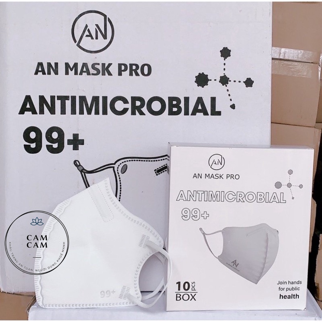 COMBO 50 CHIẾC KHẨU TRANG 6D AN MASK PRO 99+ 5 LỚP LỌC CÔNG NGHỆ NANO