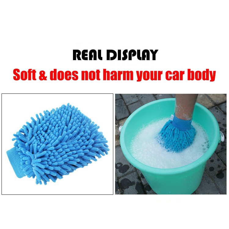 Găng Tay Vệ Sinh Xe Ô Tô Tiện Lợi Bao găng tay rửa xe sợi microfiber chuyên dùng lau rửa xe hơi xe máy ô tô vệ sinh nhà cửa (màu ngẫu nhiên)
