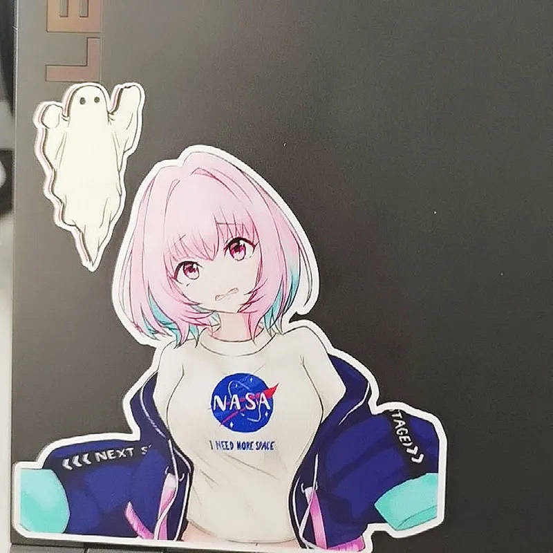 Secondary Beauty Cartoon Stickers Automobile Sticker Reflective Rear Window Fuel Tank Cover Electric Car Scooter Computer Sticker D5X9