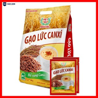 Bột Ngũ cốc Gạo Lức Canxi Việt Đài 600g 15 gói x 40g Loại Ngon - BẢO ANH