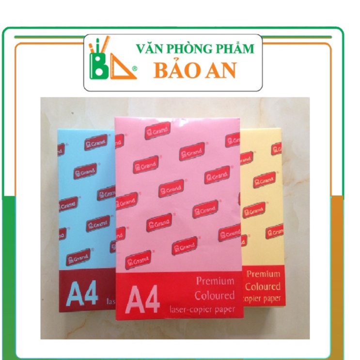 Giấy Photo Màu Summer A4 80gsm,500 tờ/tập,Sản phẩm có 4 màu: xanh dương, xanh lá, vàng, hồng