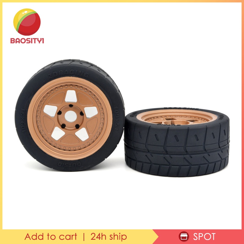 Bộ 2 Bánh Xe Cao Su Cho Xe Hơi Điều Khiển Từ Xa 1 / 7