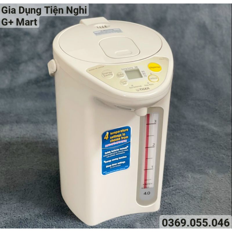 Bình Thủy Điện/ Phích Điện Cao Cấp TIGER PDR-S40S Nhập Khẩu Nhật Bản 4,0L 682W - Giadungtiennghigmart