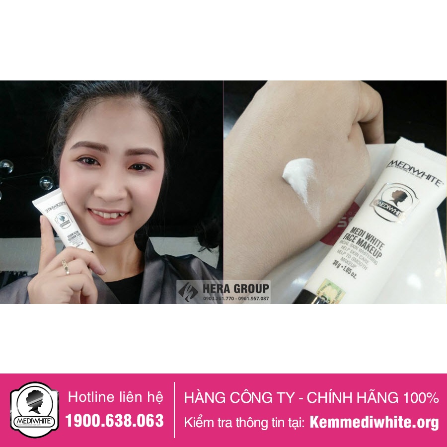 Kem Trang Điểm Trắng Da Medi White Chính Hãng - Medi Face Makeup - Kem Trang Điểm Chống Nắng Trắng Da Medi White