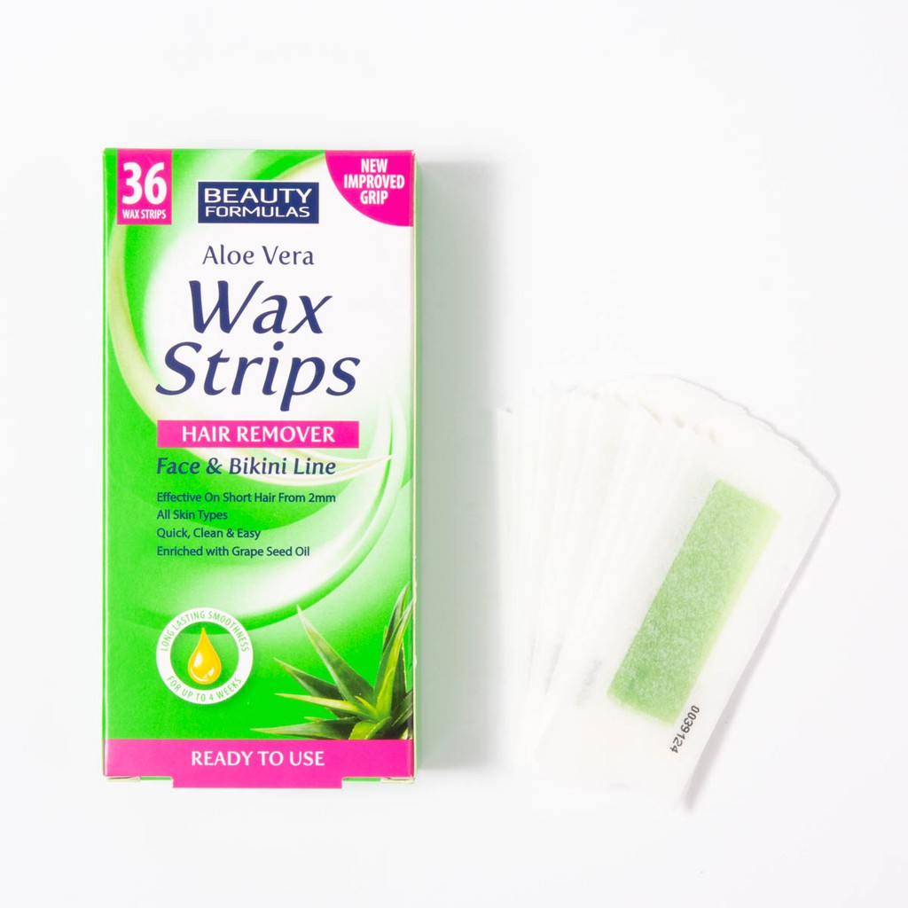 Wax Tẩy Lông Mặt, Ria Mép, Bikini Beauty Formulas Hair Removal Wax Strips – Face &amp; Bikini Line 36s