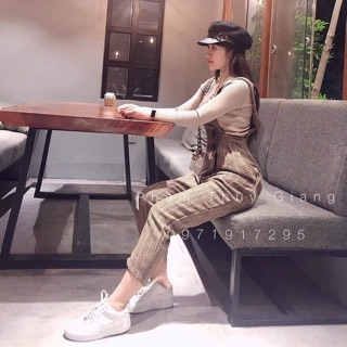 Set quần yếm dạ mix len tăm 3p (còn ghi sz M)