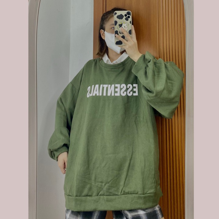 Áo sweater form rộng/ Áo nỉ nam nữ Unisex phong cách basic in chữ ESSEN RÔ STORE SW11 | BigBuy360 - bigbuy360.vn