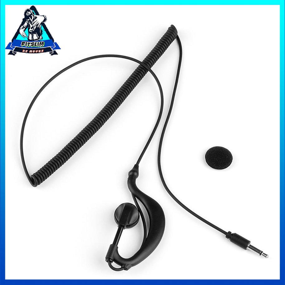 Tai nghe Mono cong 3,5 mm Chỉ nghe Tai nghe cho Mic loa Đối với Radio 2way [8/1]
