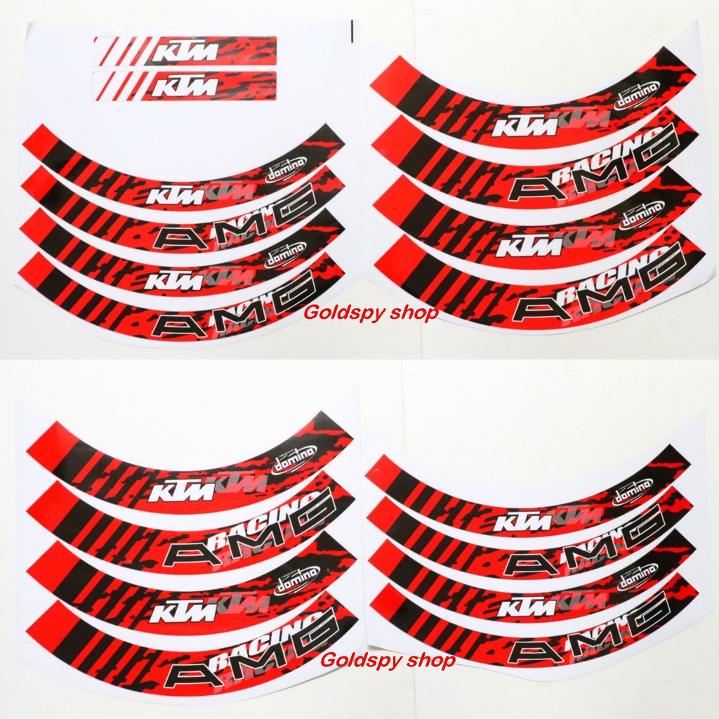 Tem Dán Vành Dán Mâm Xe Máy - Tem Decal AMG - KTM