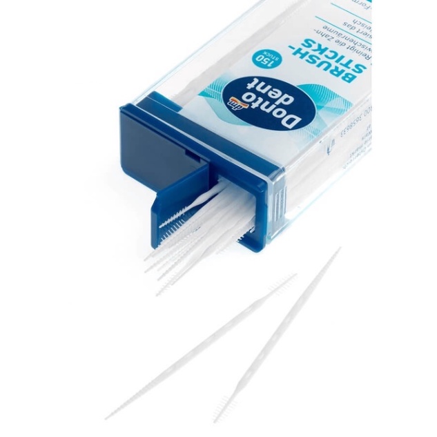 Tăm xỉa răng nha khoa Dontodent 2 đầu tiện dụng 150 tăm - Nội địa Đức