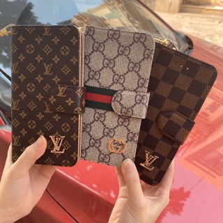 BAO DA LV/GUCI CÓ NGĂN  ĐỂ THẺ/CARD KÈM DÂY ĐEO TAY XỊN DÀNH CHO ss NOTE8/NOTE9/S9/S9plus/S8/S7E