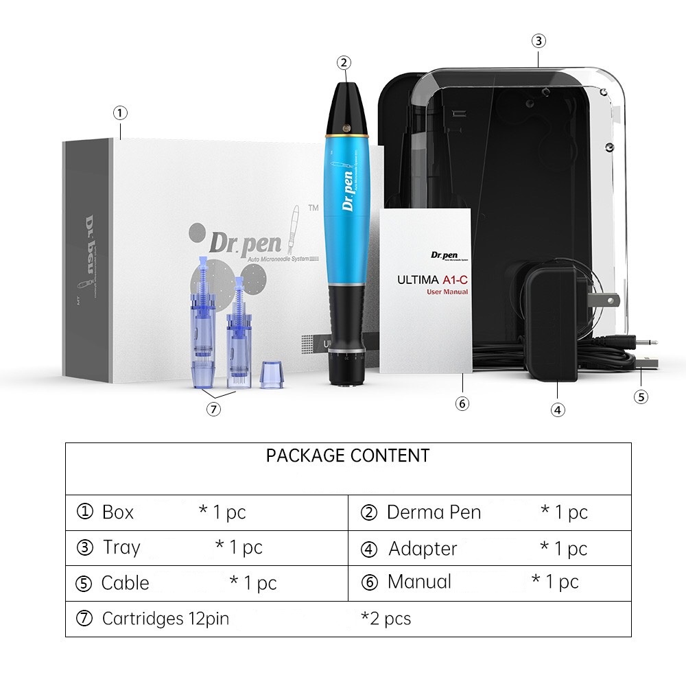 Dr Pen Xanh Tích Điện Chăm Sóc Da Mặt Máy Cấy Tảo Máy Cấy Trắng Cây Cấy Tảo Xanh Tích Điện Trắng Da