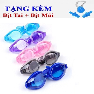 Kính bơi nhiều màu mắt kính bơi người lớn trẻ em mắt kính đi bơi - tặng kèm nút bịt tai và bịt mũi