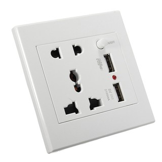 5V 2USB universal fireproof wall socket
