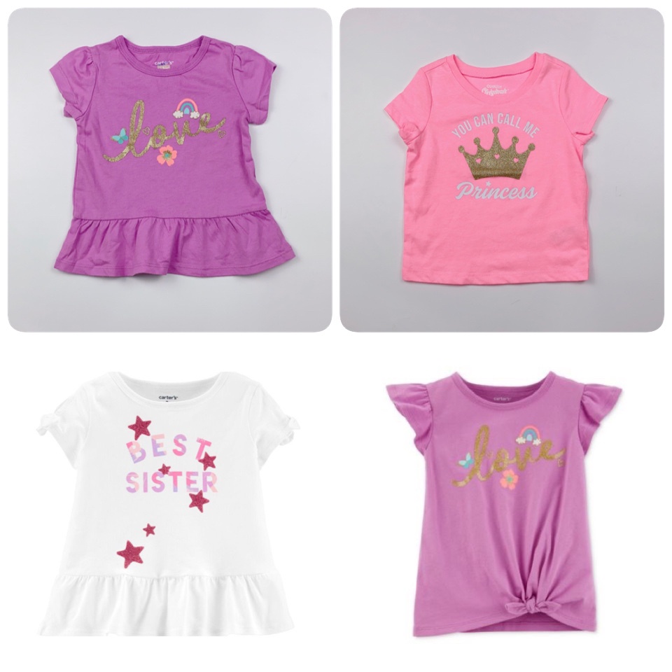 Áo cotton Carter / Oshkosh nhiều hình 3m - 4y