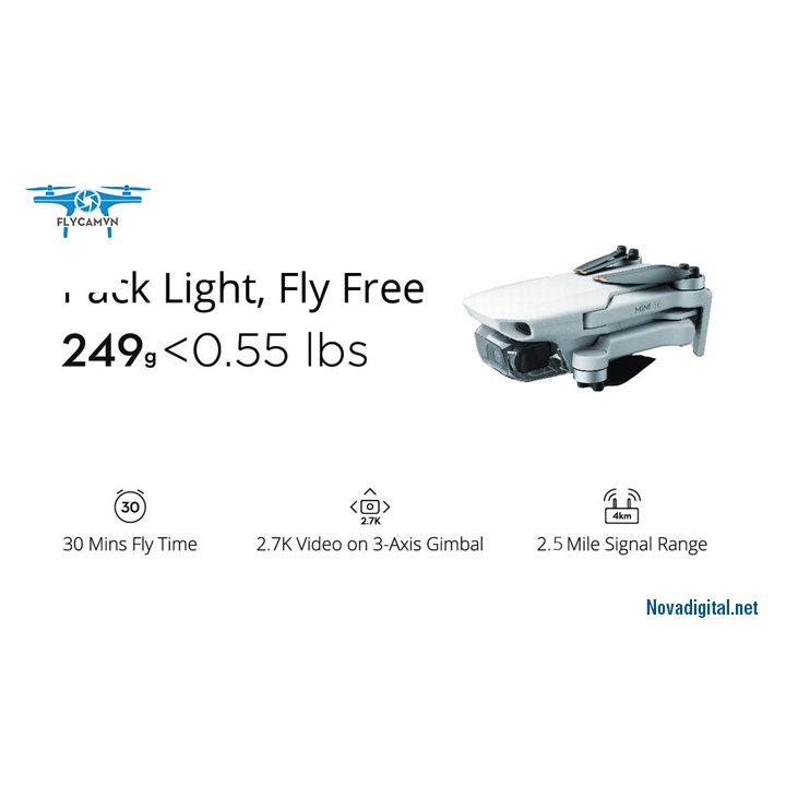 Flycam DJI Mini SE / DJI Mini 2 SE Combo & stand_ BH 12 Tháng