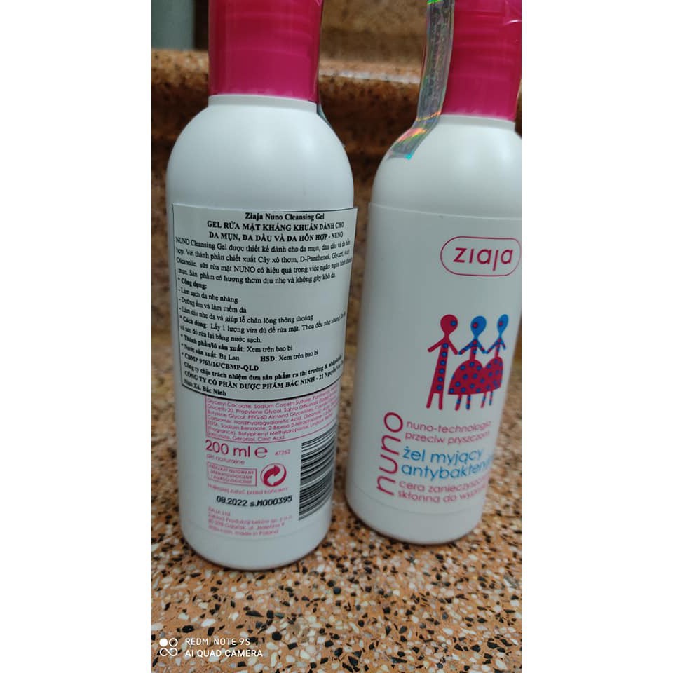 Sữa rửa mặt Nuno Ziaja dành cho da dầu mụn - Ziaja Nuno 200ml | BigBuy360 - bigbuy360.vn