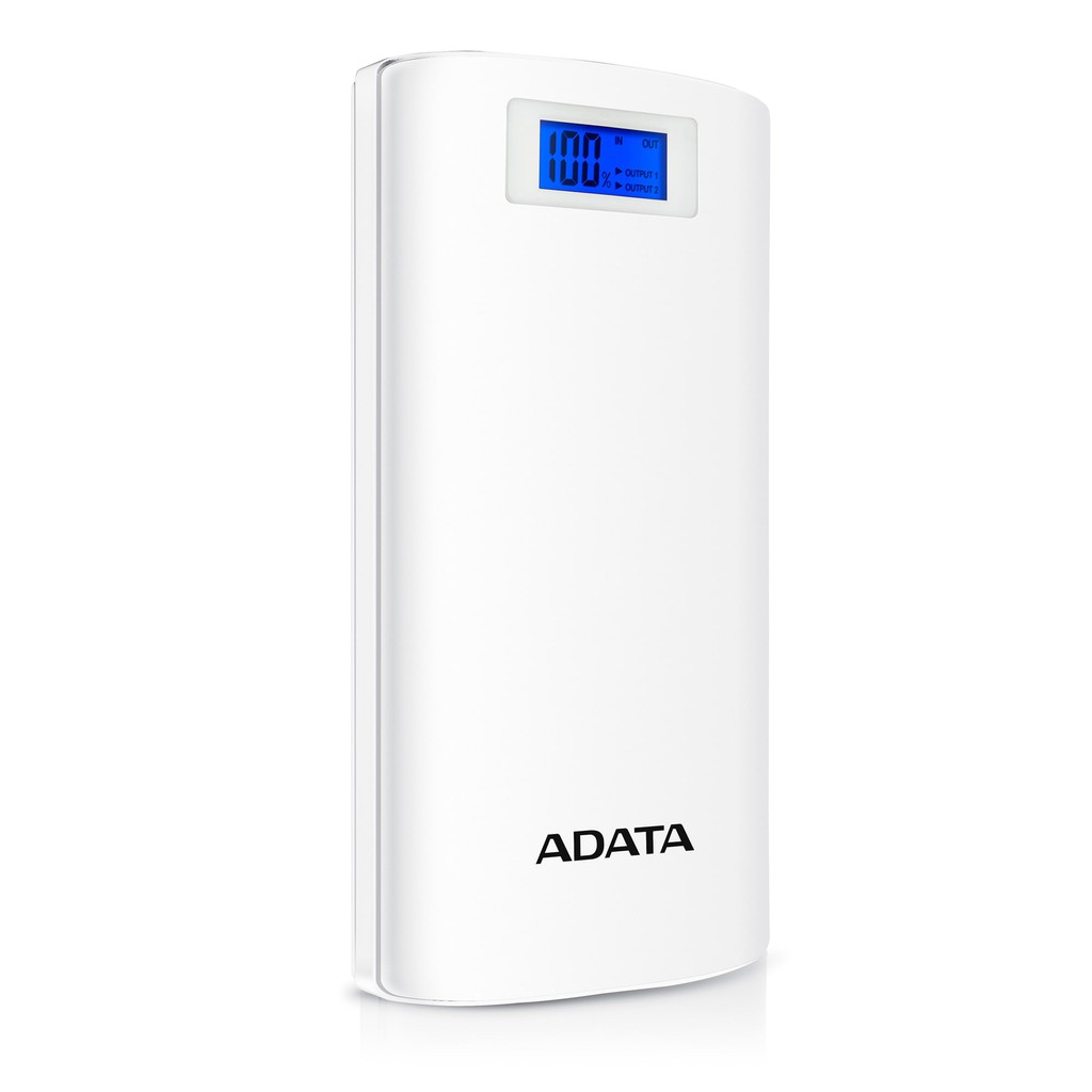 Pin sạc dự phòng 20000mAh P20000D ADATA (trắng) - Hãng phân phối chính thức