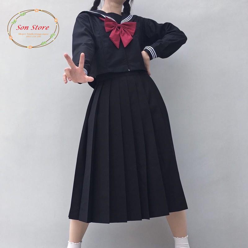 Chân váy midi công sở xếp ly trước dáng dài | BigBuy360 - bigbuy360.vn