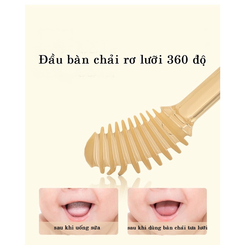 Rơ Lưỡi Silicon Và Bàn Chải Đánh Răng Cho Bé từ 0- 18 Tháng MISUTA DD098