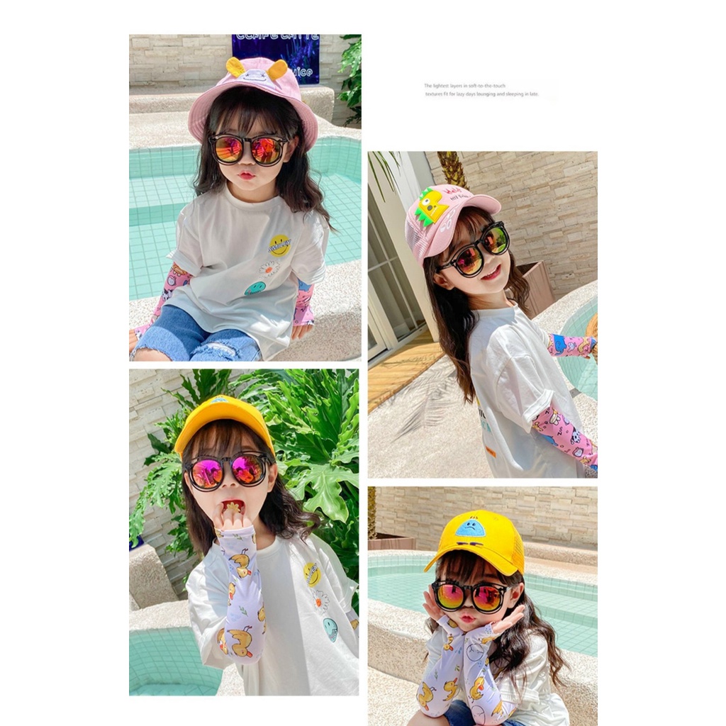 Kính thời trang trẻ em kính mát tráng gương sành điệu cho bé