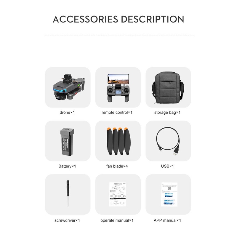 ☀️VɄ₳ ฿ầɄ ₮Ɽờł☀️Flycam AE3 Drone, bay xa 5000m, video 6K FPS 30, Chụp ảnh 8K pin khoe Full chức năng