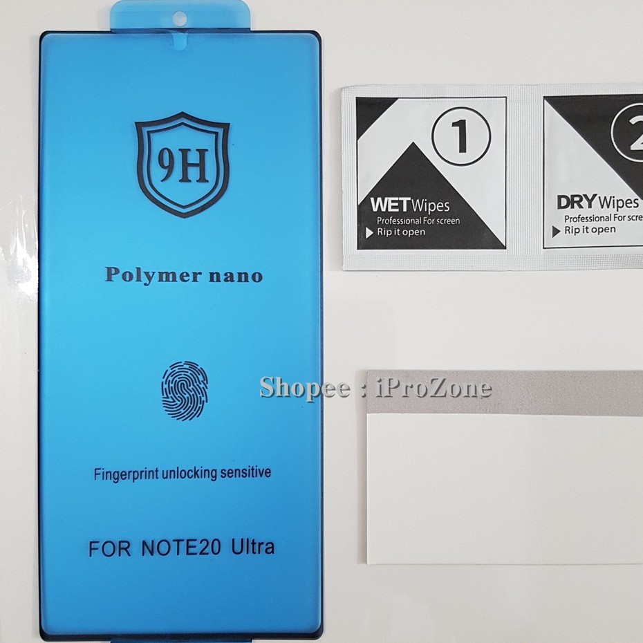 Miếng dán cường lực Polymer Nano cho Samsung Galaxy Note 9/ Note 10, Note 10 PlusNote 20., cong 3D dùng vân tay siêu tốt