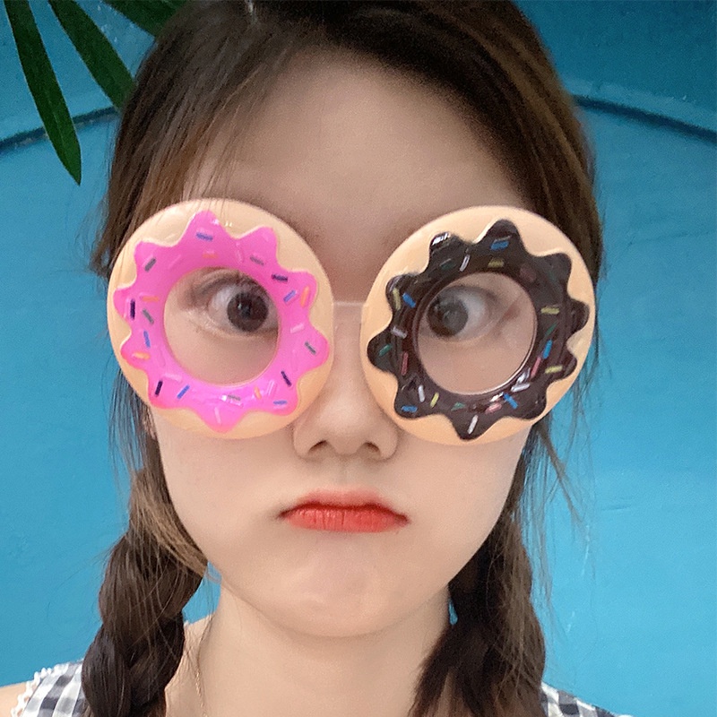 Kính Mát Hình Bánh Donut Dễ Thương Vui Nhộn Dùng Làm Đạo Cụ Chụp Ảnh Cho Nữ