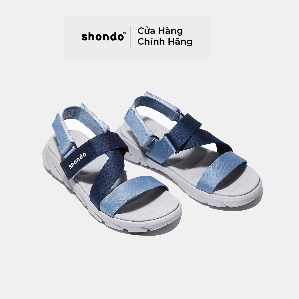 Giày sandal Shondo F6 Sport đế xám ombre xanh dương - F6S2130
