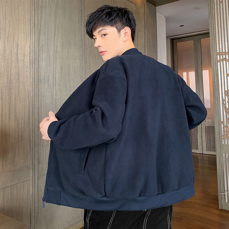 Áo khoác nam da lộn Mantoni tay chun bomber ,áo da nam cao cấp 4 màu trẻ trung