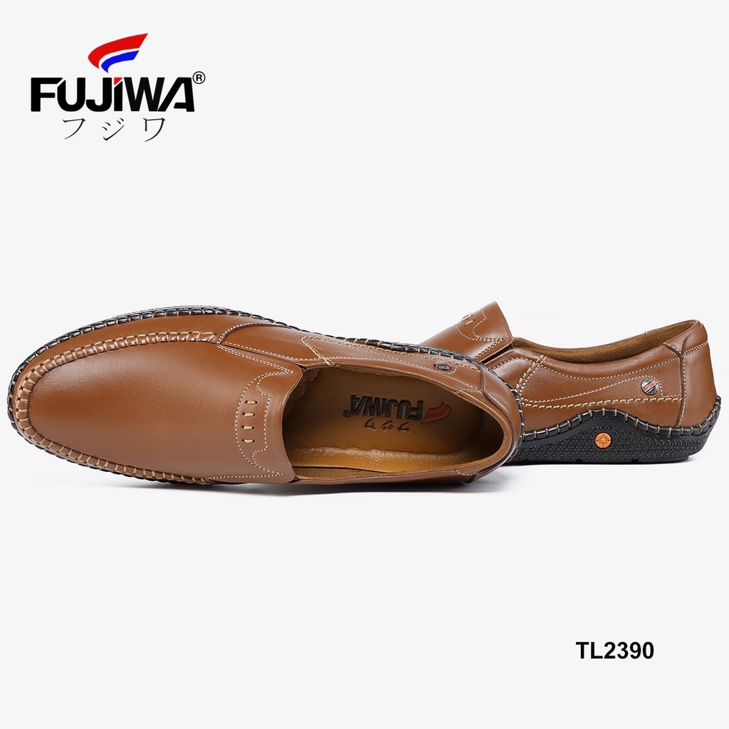 Giày Lười Nam Da Bò FUJIWA - TL2390. Da Thật, Đế Cao Su. Được Đóng Thủ Công (Handmade). Size:  38, 39, 40, 41, 42, 43