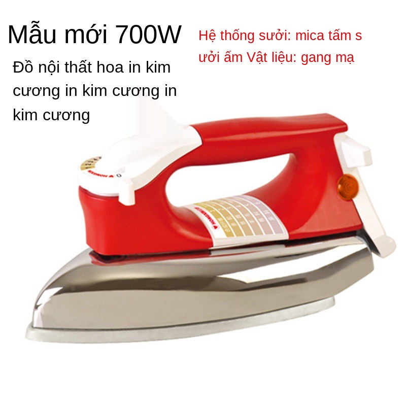 Trái tim đỏ thương hiệu bàn ủi điện kiểu cũ, khoan nóng, lắp, sơn, veneer, ủi, đáy, không hơi nước tôi luyện, đa ch