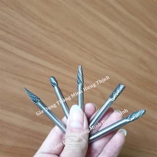 5 mũi mài hợp kim 6x6mm dùng cho máy mài khuôn và máy mài thẳng hay máy khoan