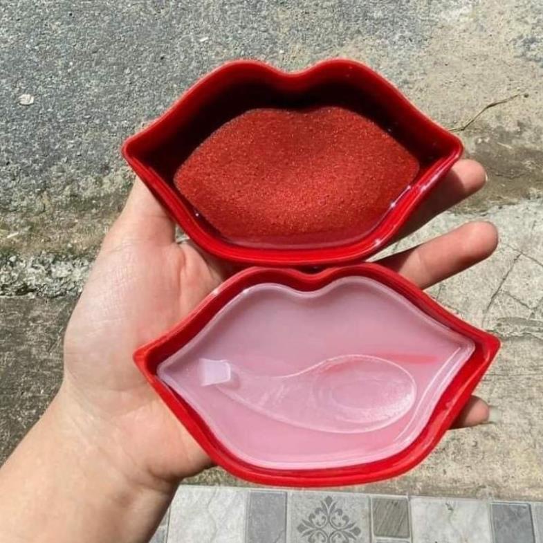 Hộp 20 Miếng Mặt Nạ Môi Hiisees Làm Hồng Môi Tinh Chất Hoa Hồng Đỏ 60g - HANA