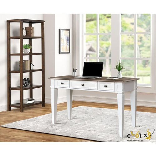 Bàn Làm Việc Eden White Writing Table - Chổi Xể