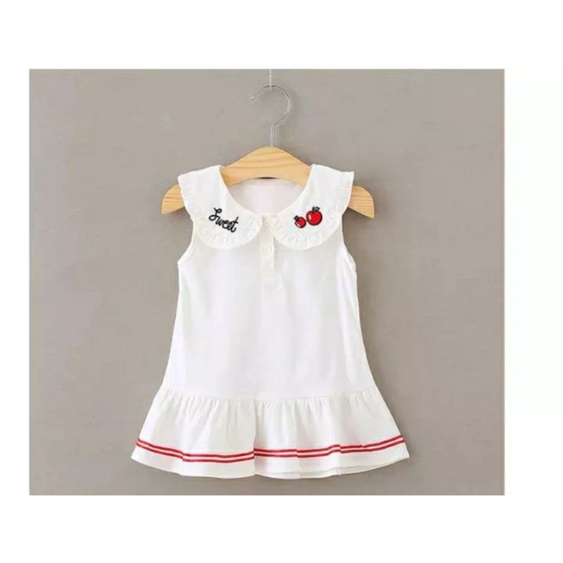 MẪU MỚI | ĐẦM CỔ SEN CHERRY ĐUÔI CÁ 2 SỌC CỰC XINH CHO BÉ YÊU 8-18KG