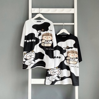 Áo thun nữ form rộng áo phông unisex oversize in hình bò sữa SIB004
