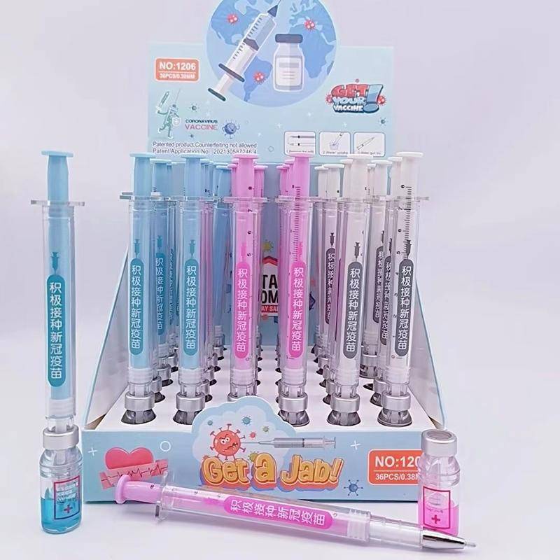 Bút Mực Gel Ngòi Bút 0.5mm Hình Ống Tiêm Dễ Thương