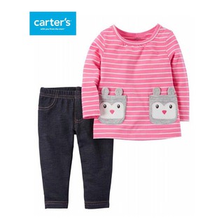 Set áo Carter's & jegging bé gái xinh xắn