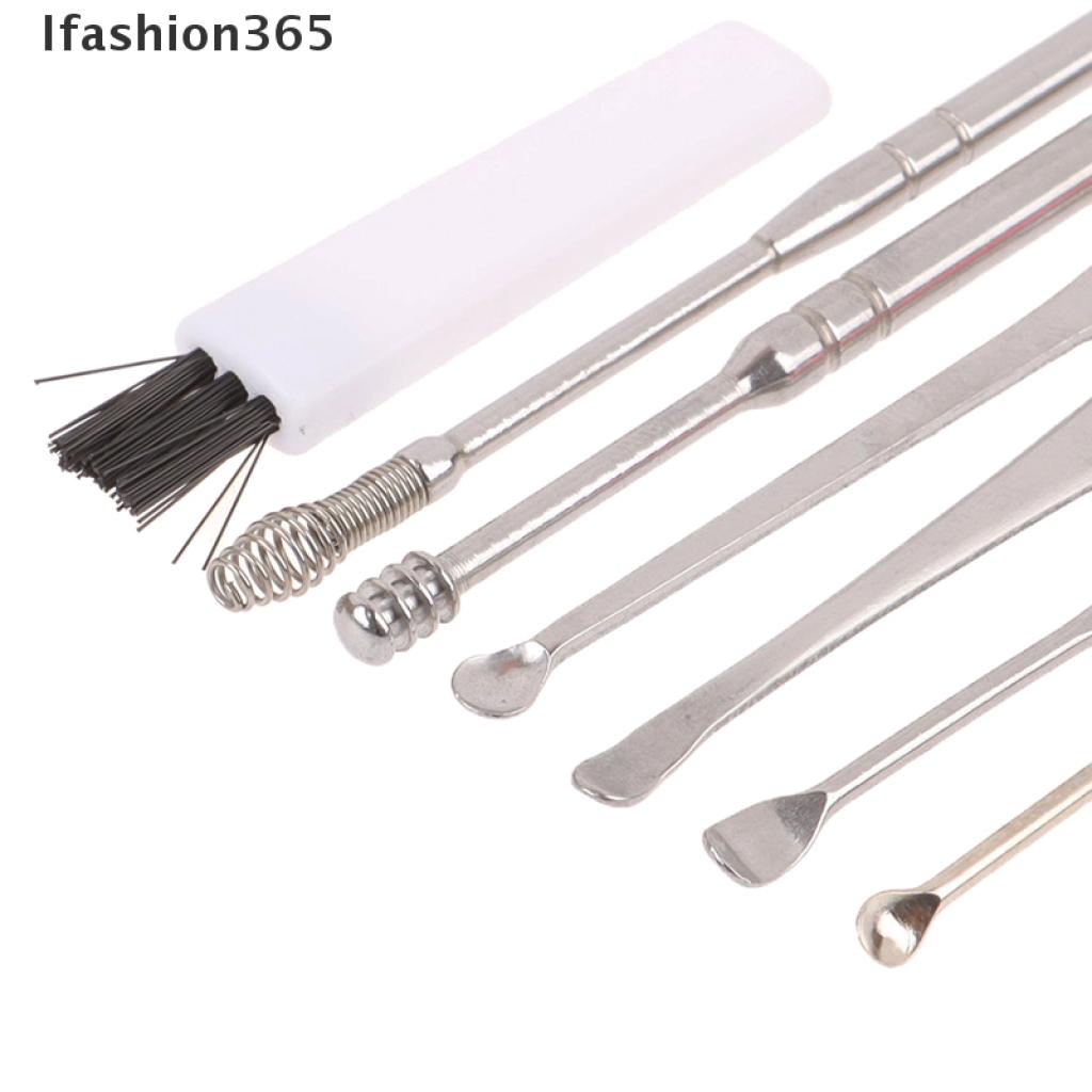 [Hàng mới về] Bộ dụng cụ lấy ráy tai gồm 7 món bằng thép không gỉ tiện dụng