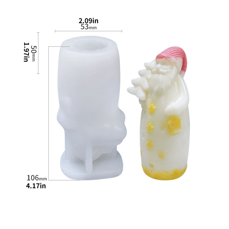 Khuôn Làm Nến Thơm Hình Cây Thông Giáng Sinh 3D Bằng Silicone DIY