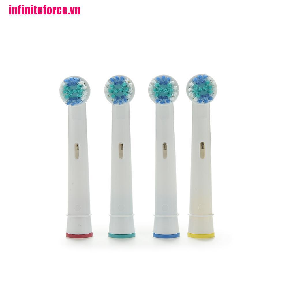 VN (Hàng Mới Về) Set 4 Đầu Bàn Chải Đánh Răng Chạy Điện Eb17-4 Thay Thế Dành Cho Braun Oral B