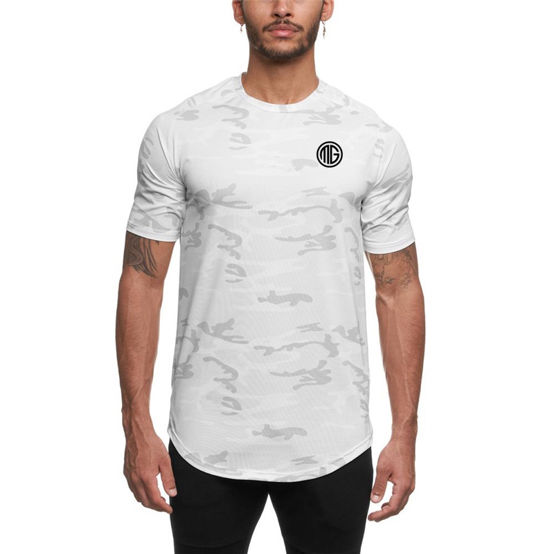 Áo Thun Lưới Tay Ngắn Họa Tiết Rằn Ri Thiết Kế Mới Nhanh Khô Thời Trang Cho Nam