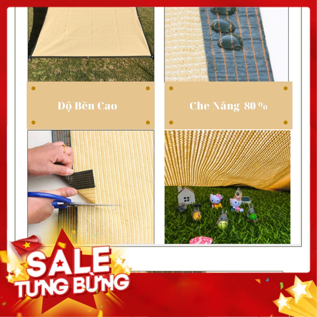 Lưới Che Nắng Nam Việt - Giá Bán Trên 1 Mét Vuông - Màu Vàng - May Viền Đóng Khoen Sẵn
