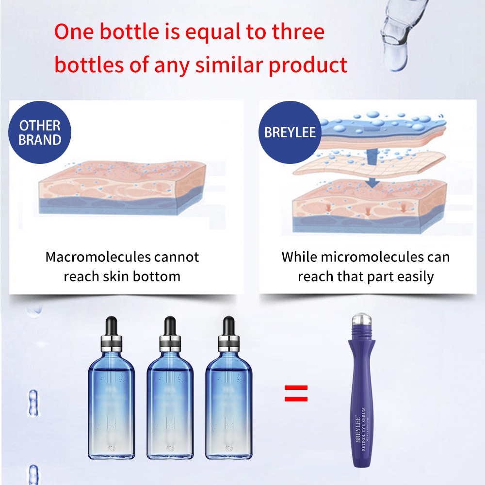 Kem dưỡng da mắt BREYLEE chứa axit hyaluronic vitamin C giúp xóa quầng thâm và bọng mắt săn chắc da 0.5floz/15ml | BigBuy360 - bigbuy360.vn