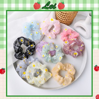 [FLASH SALE]Buộc tóc, cột tóc vải Scrunchies hoa cúc nhiều màu