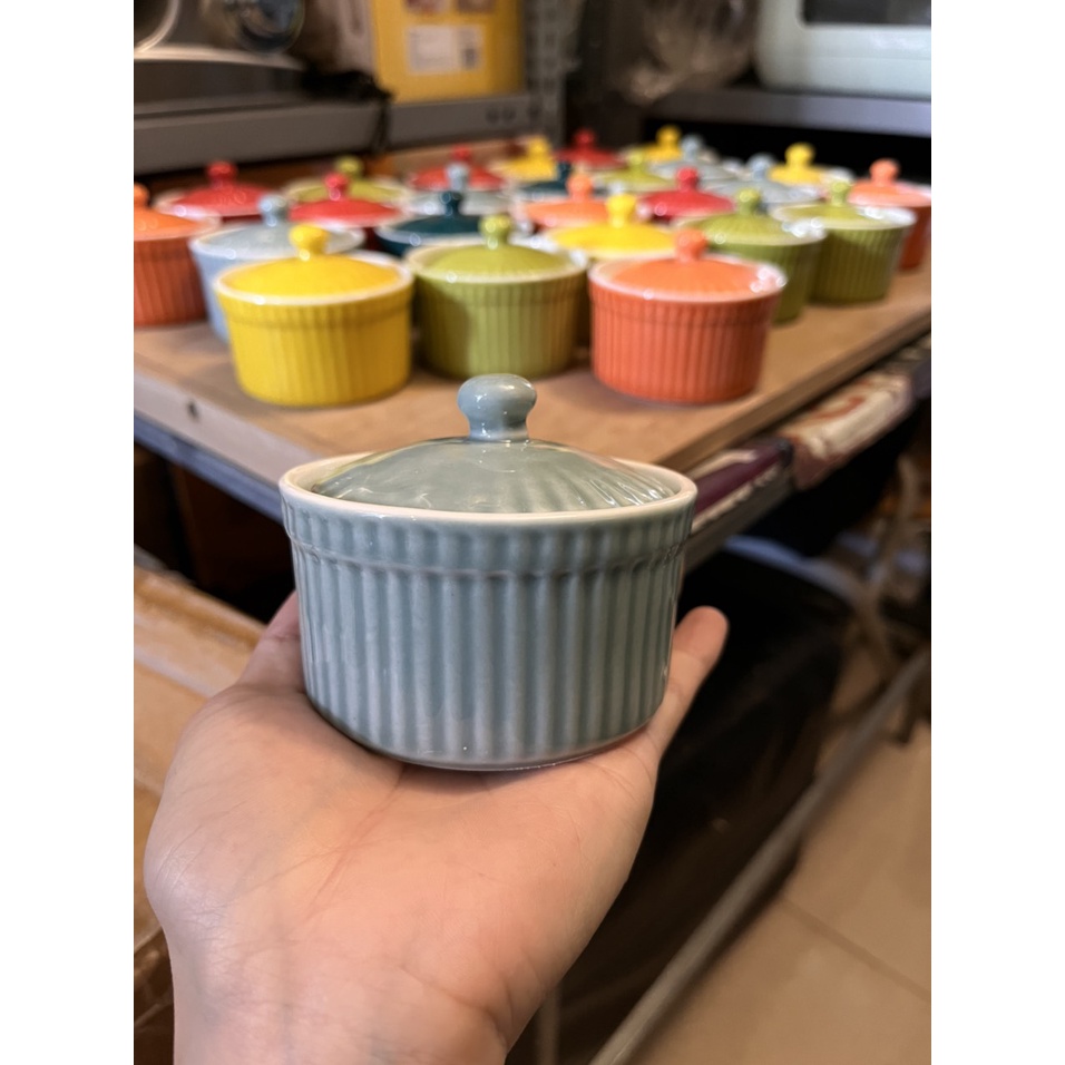 Hũ sứ cốc khuôn Ramenkin có nắp đậy làm caramen nướng bánh