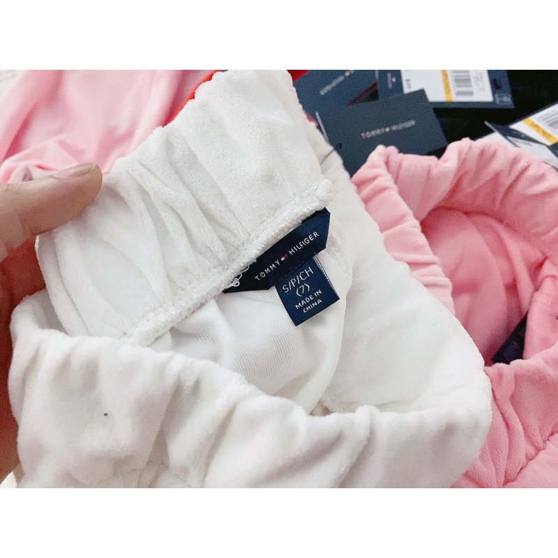 Bộ nỉ nhung bé trai, bé gái Tommy size đại dư xịn thêu tim B66