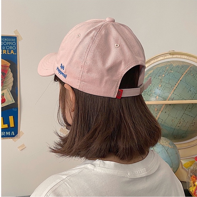 Mũ Lưỡi Trai Thêu Chữ Phong Cách Nhật Bản